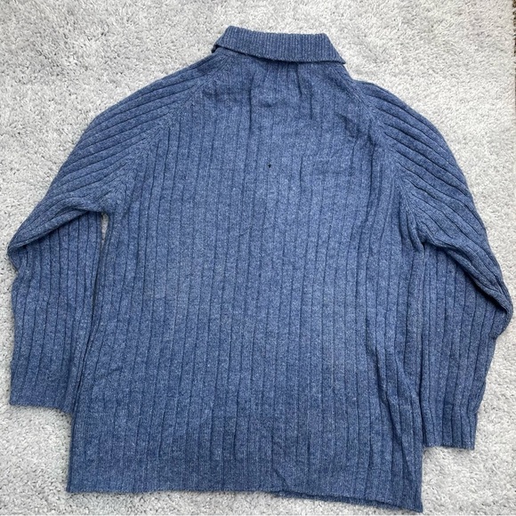 Woolrich Sweater Womens Large Wool Long Sleeve Full Zip Collar Soft Cozy Comfy - Picture 4 of 6